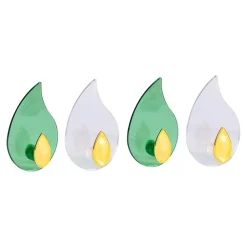 Garderoben & Haken|Die moderne Hausfrau Wandhaken „Blätter“, 4 Stück