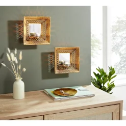 Decken- & Wandleuchten|Die moderne Hausfrau Wandleuchten mit Spiegel, 2 Stück