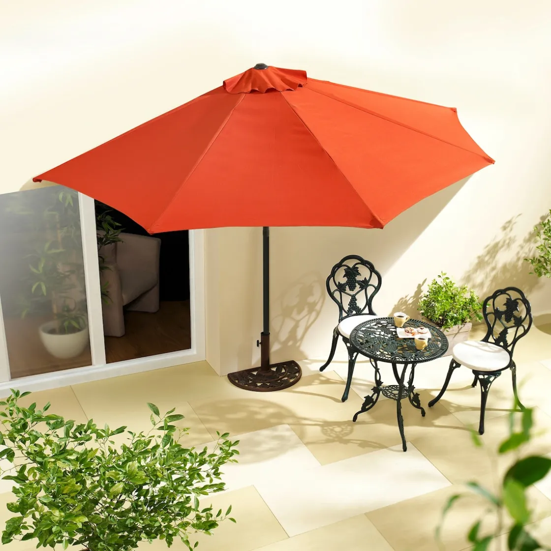 Sonnenschutz & Sonnenschirme|Die moderne Hausfrau Wand-Sonnenschirm terrakotta