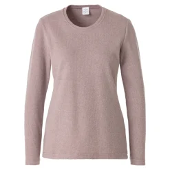 Shirts|Die moderne Hausfrau Warmer Damen- Pullover, fein gerippt mauve