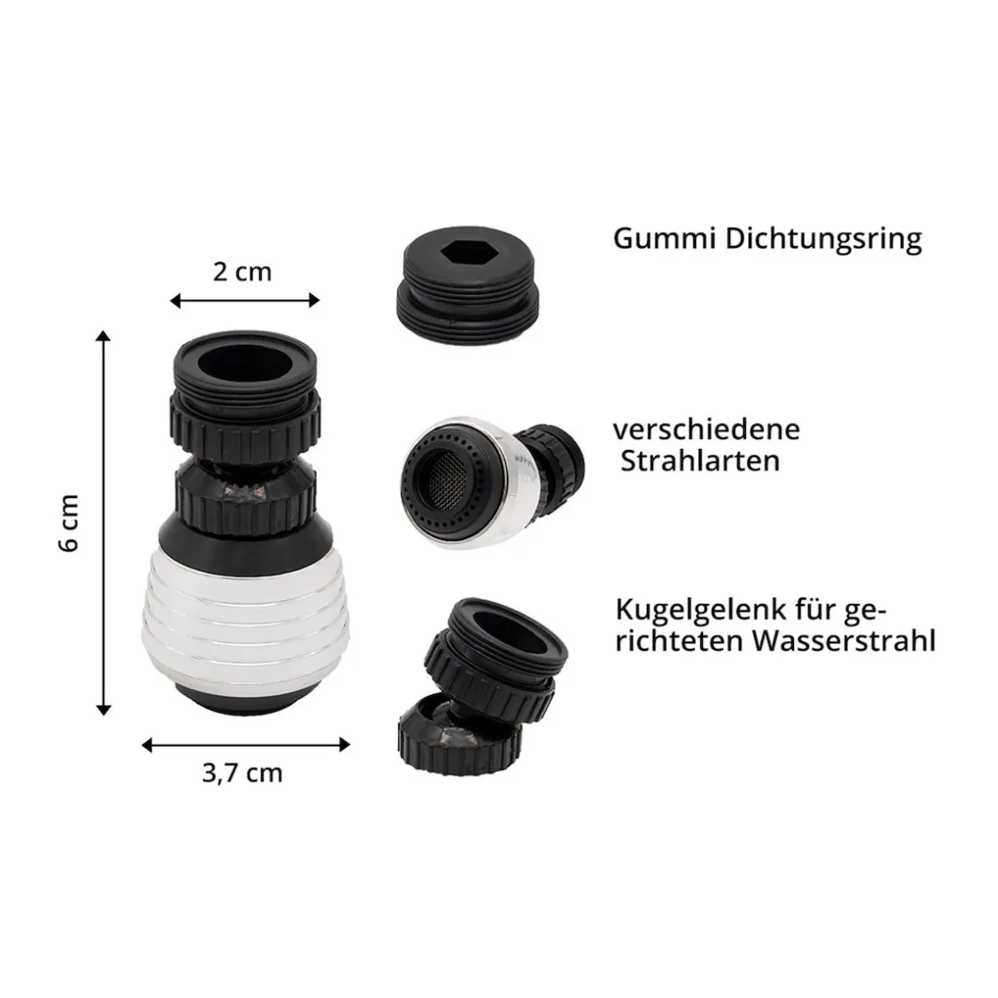 Werkzeug|Die moderne Hausfrau Wasserhahn-Aufsatz "Siebstrahl"