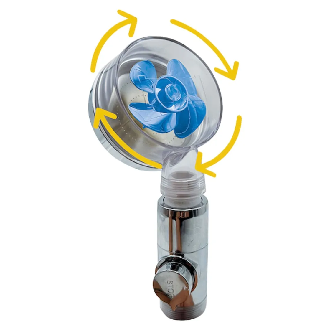 Duschköpfe & -Brausen|Die moderne Hausfrau Wassersparender Duschkopf "Aquadon Eco Tornado" blau