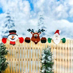 Dekofiguren|Die moderne Hausfrau Weihnachtsdeko für den Gartenzaun Schneemann