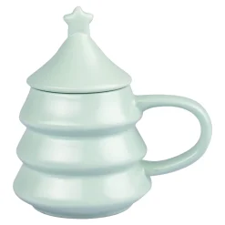 Tassen|Weihnachtsdekoration·Weitere Weihnachtsdeko|Die moderne Hausfrau Weihnachtstasse „Tannenbaum“ mit Deckel, 270 ml grün