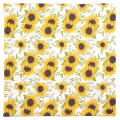 Outdoor Textilien·Outdoor Tischdecken|Die moderne Hausfrau Wende-Mitteldecke „Sonnenblume“, 85x85 cm