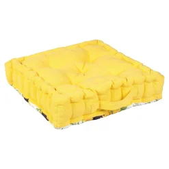 Die moderne Hausfrau Wende-Sitzkissen „Sonnenblume“