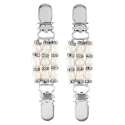 Schmuck & Uhren ·Broschen|Die moderne Hausfrau Westen-Klipp "Perle", 2 Stück