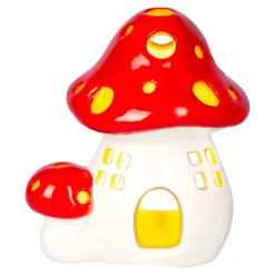 Herbstdekoration|Leuchtdekoration·Kerzen & Teelichter|Die moderne Hausfrau Windlicht „Fliegenpilz“