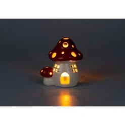 Herbstdekoration|Leuchtdekoration·Kerzen & Teelichter|Die moderne Hausfrau Windlicht „Fliegenpilz“