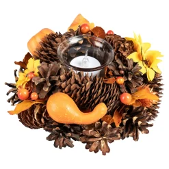 Herbstdekoration|Leuchtdekoration·Kerzen & Teelichter|Die moderne Hausfrau Windlicht „Natur“