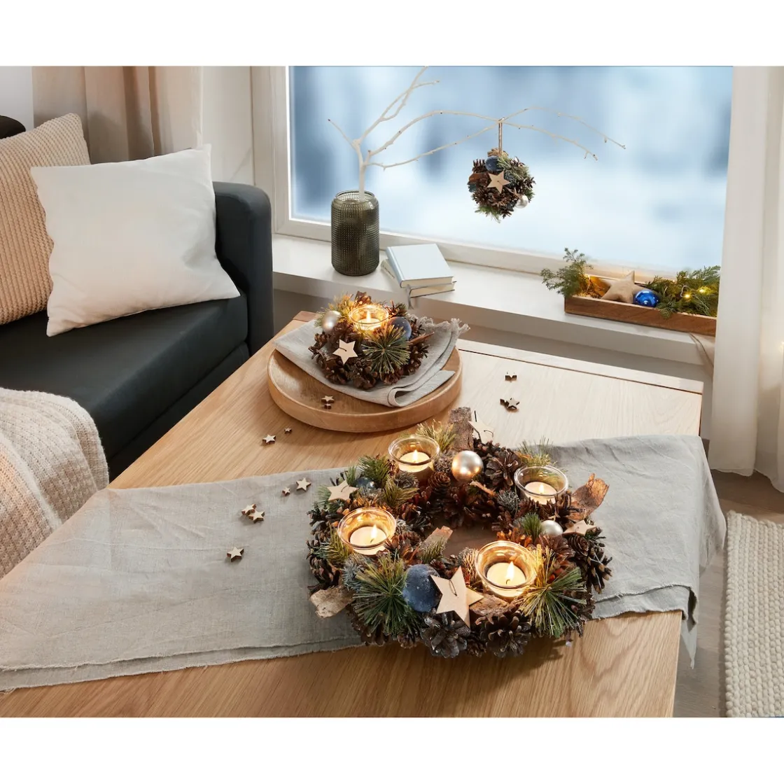 Weihnachtsdekoration·Weihnachtsbeleuchtung|Weihnachtsdekoration·Weihnachtskerzen|Die moderne Hausfrau Windlicht „Stimmungsvoll“