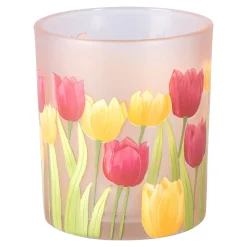 Leuchtdekoration·Kerzen & Teelichter|Die moderne Hausfrau Windlicht „Tulpen“ Ø 8,8 cm