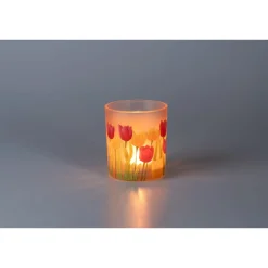 Leuchtdekoration·Kerzen & Teelichter|Die moderne Hausfrau Windlicht „Tulpen“ Ø 8,8 cm