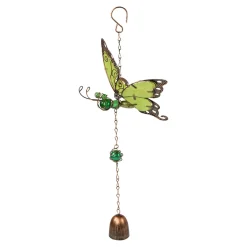 Gartenfiguren|Die moderne Hausfrau Windspiel „Schmetterling“ grün