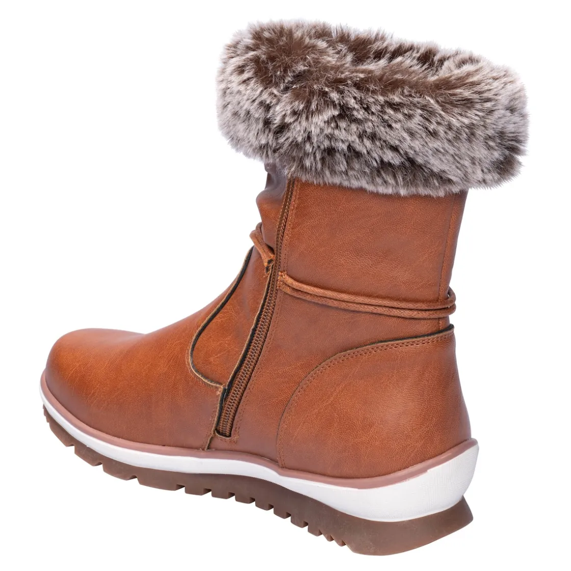 Stiefel|Die moderne Hausfrau Winterstiefel „Miriam“ cognac