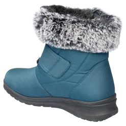 Stiefel|Schuhspikes|Die moderne Hausfrau Winterstiefelette mit Spikes & Klett „Monika“ petrol
