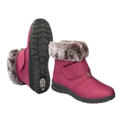 Stiefel|Schuhspikes|Die moderne Hausfrau Winterstiefelette mit Spikes & Klett „Monika“ beere