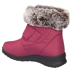 Stiefel|Schuhspikes|Die moderne Hausfrau Winterstiefelette mit Spikes & Klett „Monika“ beere
