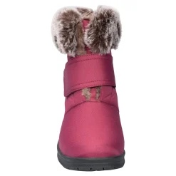 Damen Die moderne Hausfrau Winterstiefelette mit Spikes & Klett „Monika“ beere