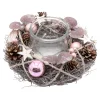 Die moderne Hausfrau Winter-Windlicht „Rosa“