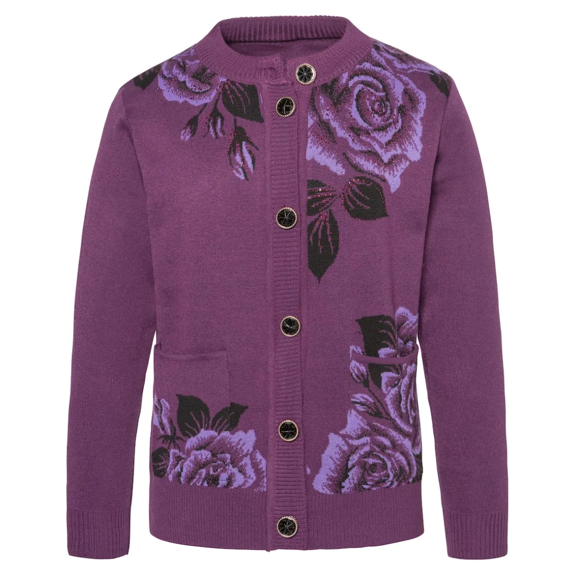 Jacken & Westen|Die moderne Hausfrau Wärme-Cardigan „Rosenwelt“