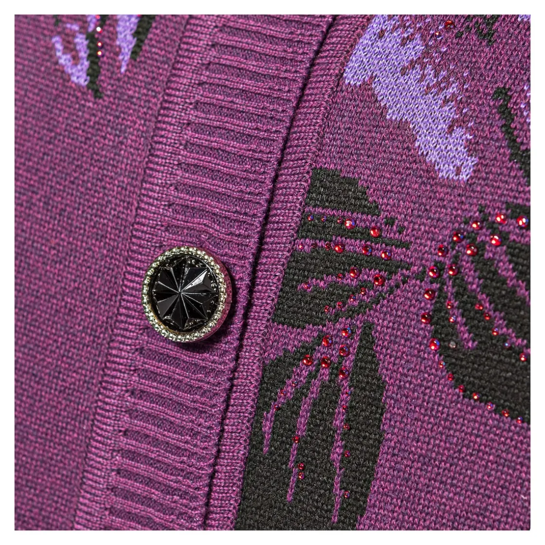 Jacken & Westen|Die moderne Hausfrau Wärme-Cardigan „Rosenwelt“