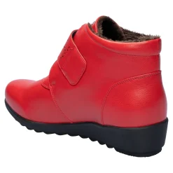 Stiefeletten|Die moderne Hausfrau ﻿Wärme-Klettstiefelette „Beatrice“ rot