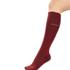 Socken|Die moderne Hausfrau Wärme-Kniestrumpf, 2 Paar schwarz/bordeaux