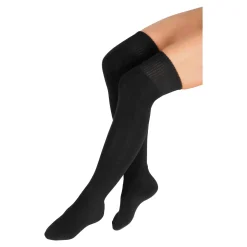 Socken|Die moderne Hausfrau Wärme-Kuschelkniestrümpfe „Extra lang“ schwarz