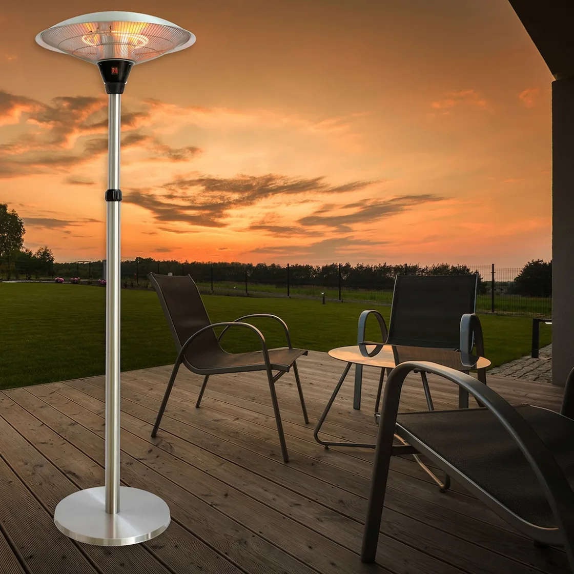 Heizlüfter & -Strahler|Die moderne Hausfrau Wärmepilz "Elektro Chrom"