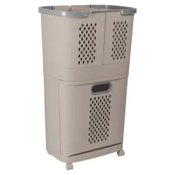 Wäschesammler|Badaccessoires ·Wäschesammler|Die moderne Hausfrau Wäschekorb-Organizer "3 in 1" taupe