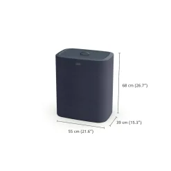 Wäschesammler|Badaccessoires ·Wäschesammler|Die moderne Hausfrau Wäschesammler, Wäschekorb Tota Trio mit Deckel, 3 Fächer, 90 l schwarz