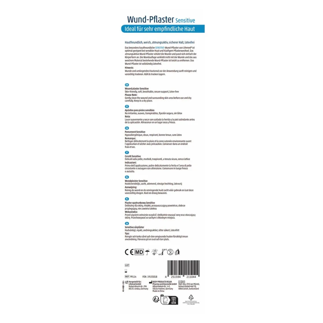 Hausapotheke ·Pflaster|Die moderne Hausfrau Wund-Pflaster „Sensitive“