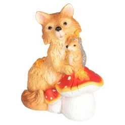 Dekofiguren|Herbstdekoration|Die moderne Hausfrau XXL-Dekofigur „Fuchs und Igel“