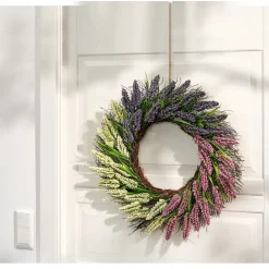 Kunstpflanzen|Frühlingsdekoration|Die moderne Hausfrau XXL-Dekokranz "Erikablumen"