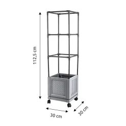 Gewächshäuser & Aufzuchthilfen|Die moderne Hausfrau XXL-Pflanzturm mit Rollen Einfach