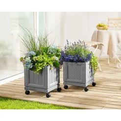 Gewächshäuser & Aufzuchthilfen|Die moderne Hausfrau XXL-Pflanzturm mit Rollen Einfach