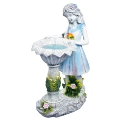 Gartendekoration ·Gartenfiguren|Gartendekoration ·Solarleuchten|Die moderne Hausfrau Zierbrunnen "Brunnenmädchen"