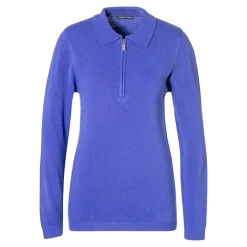 Shirts|Die moderne Hausfrau Zip-Pullover „Cashmerelike“ blau