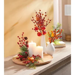 Herbstdekoration|Kunstpflanzen|Die moderne Hausfrau Zweig zum Stecken Apfel