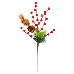 Herbstdekoration|Kunstpflanzen|Die moderne Hausfrau Zweig zum Stecken Zapfen