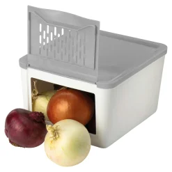 Lebensmittelbehälter|Die moderne Hausfrau Zwiebel-Box grau